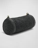 Image 4 of 6: Saint Laurent Cassandre Small YSL Tube Shoulder Bag in Raffia