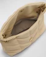 Image 5 of 6: Saint Laurent Lou Puffer Toy YSL Shoulder Bag in Quilted Nubuck