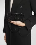 Image 3 of 6: Saint Laurent YSL Monogram Evening Cage Crossbody Bag in Metal