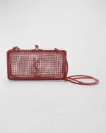 Image 1 of 6: Saint Laurent YSL Monogram Evening Cage Crossbody Bag in Metal
