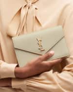 Image 3 of 6: Saint Laurent YSL Monogram Wallet on Chain in Smooth Leather