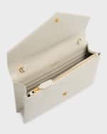 Image 5 of 6: Saint Laurent YSL Monogram Small Wallet on Chain in Grained Leather