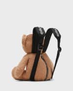 Image 4 of 5: Palm Angels Kid's Embroidered Logo Teddy Backpack