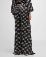 Image 4 of 6: Saint Laurent Polka-Dot Wide-Leg Trousers