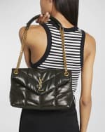 Image 3 of 6: Saint Laurent Lou Puffer Medium YSL Shoulder Bag in Quilted Leather