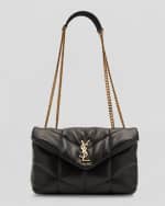 Image 1 of 6: Saint Laurent Lou Puffer Toy YSL Shoulder Bag in Quilted Leather
