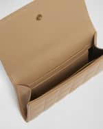 Image 4 of 5: Saint Laurent YSL Monogram Flap Small Wallet in Quilted Smooth Leather