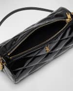Image 5 of 6: Saint Laurent Sade Mini YSL Tube Shoulder Bag in Quilted Patent Leather