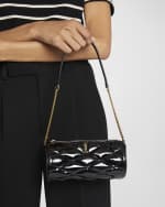 Image 3 of 6: Saint Laurent Sade Mini YSL Tube Shoulder Bag in Quilted Patent Leather