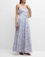 Image 2 of 6: PAIGE Tevin Floral Tiered Maxi Dress