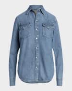 Image 1 of 6: Polo Ralph Lauren Denim Western Shirt