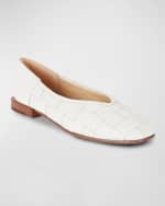 Image 2 of 3: Frye Claire Woven Leather Ballerina Flats