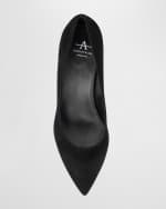 Image 4 of 4: Aquatalia Melina Suede Stiletto Pumps
