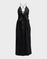 Image 1 of 6: Mara Hoffman Lolita Tie-Front Midi Dress