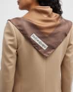 Image 3 of 3: Saint Laurent Gradient Concentric Silk Square Scarf