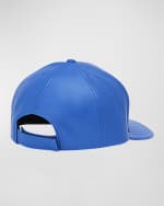 Image 2 of 3: AVIREX Men's Icon Leather Baseball Hat