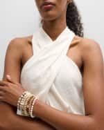 Image 5 of 5: Sydney Evan 14k Yellow Gold Marquis Rondelle & Pearl Bracelet