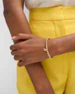 Image 2 of 5: Sydney Evan 14k Small Fluted Evil Eye Diamond Charm Bracelet