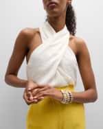 Image 5 of 5: Sydney Evan 14k Small Fluted Evil Eye Diamond Charm Bracelet