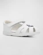 Image 5 of 6: L'Amour Shoes Boy's Sawyer Nautical Caged Leather Sandals, Baby