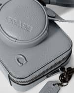 Image 3 of 5: Coach Charter Zip Pebbled Leather Slim Crossbody Bag