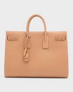 Image 1 of 6: Saint Laurent Men's Sac De Jour Large Leather Tote Bag