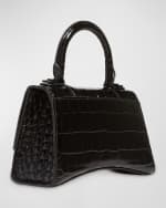 Image 3 of 6: Balenciaga Hourglass XS Croc-Embossed Bag