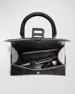 Image 4 of 6: Balenciaga Hourglass XS Croc-Embossed Bag