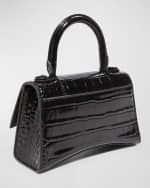 Image 4 of 5: Balenciaga Hourglass XS Croc-Embossed Bag