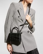 Image 3 of 5: Balenciaga Hourglass XS Croc-Embossed Bag