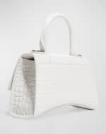 Image 3 of 6: Balenciaga Hourglass XS Croc-Embossed Bag