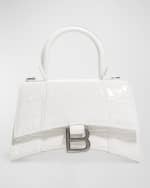 Image 1 of 6: Balenciaga Hourglass XS Croc-Embossed Bag