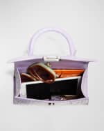 Image 4 of 6: Balenciaga Hourglass XS Croc-Embossed Bag