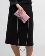 Image 3 of 6: Balenciaga Hourglass Croc-Embossed Wallet on Chain