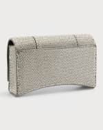 Image 4 of 6: Balenciaga Hourglass Wallet on Chain with Rhinestones