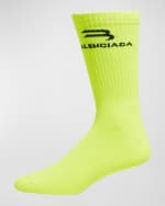 Image 1 of 2: Balenciaga Men's Logo Sport Socks