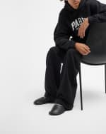 Image 2 of 6: Balenciaga Men's Logo Leather Mules