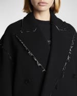 Image 5 of 5: Balenciaga Buffalo Check Lined Double-Breasted Coat