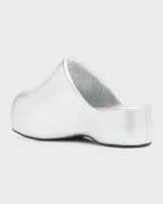 Image 3 of 6: SIMONMILLER Bubble Vegan Metallic Slide Clogs
