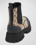 Image 2 of 4: Gucci Men's Novo GG Canvas Chelsea Boots
