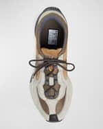 Image 5 of 5: Gucci Men's Run Premium Mesh and Suede GG Runner Sneakers