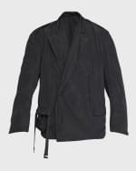 Image 2 of 5: Balenciaga Men's Oversized Packable Taffeta Jacket