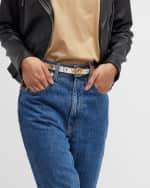 Image 2 of 2: Michael Kors MK Monogram & Croc-Embossed 2 For 1 Belts