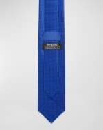 Image 2 of 3: Stefano Ricci Men's Micro-Print Silk Tie