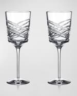 Image 1 of 5: Waterford Crystal Aran White Wine Glasses, Set of 2