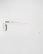 Image 2 of 3: Prada Polarized Logo Acetate Butterfly Sunglasses