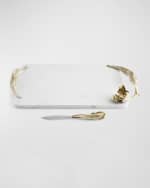 Image 2 of 6: Michael Aram Tulip Cheeseboard With Knife