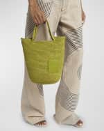 Image 2 of 5: Loewe x Paula’s Ibiza Slit Mini Tote Bag in Raffia with Leather Anagram