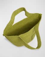 Image 4 of 5: Loewe x Paula’s Ibiza Slit Mini Tote Bag in Raffia with Leather Anagram