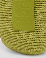 Image 5 of 5: Loewe x Paula’s Ibiza Slit Mini Tote Bag in Raffia with Leather Anagram